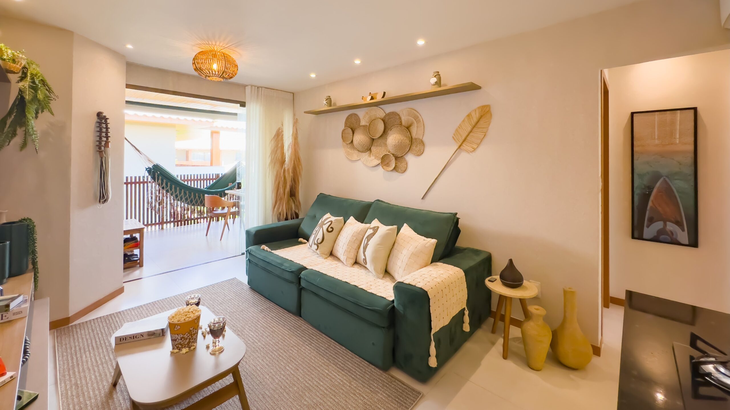 Sala de Estar - Apê Coral Depois